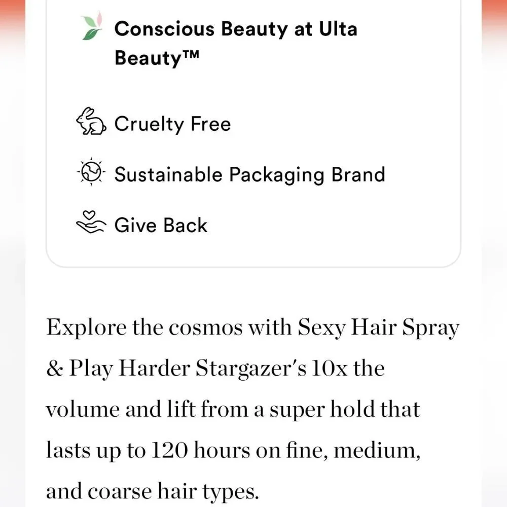 SexyHair Stargazer Limited Edition Spray & Play Harder Firm Volumizing Hairspray
